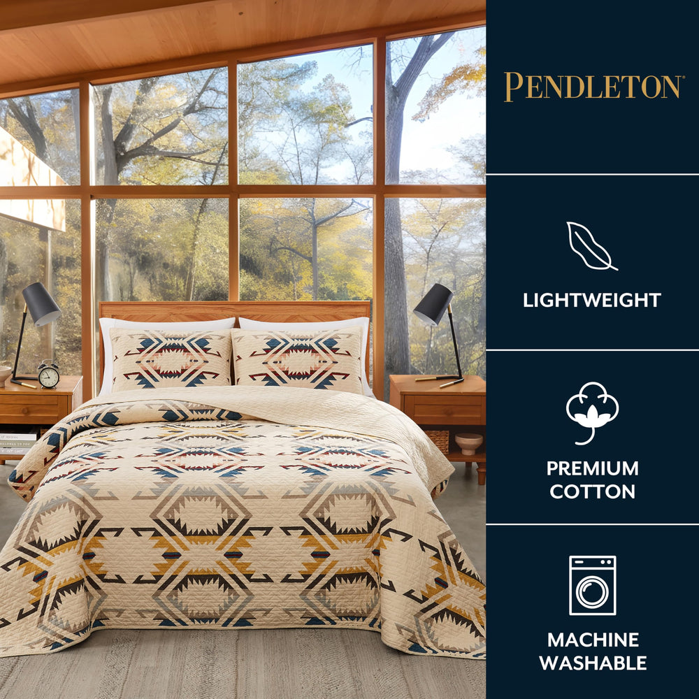 White Sands Cotton Quilt Bedding Set with Shams