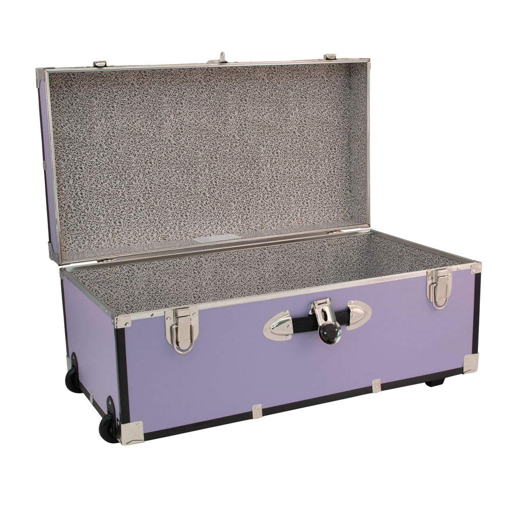 30-Inch Wheeled Storage Trunk with Lock – Lilac