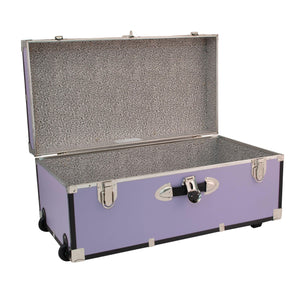 30-Inch Wheeled Storage Trunk with Lock – Lilac