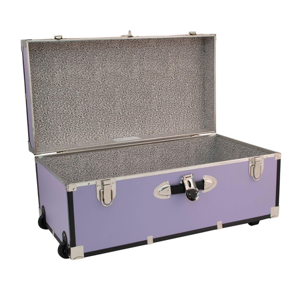 30-Inch Wheeled Storage Trunk with Lock – Lilac