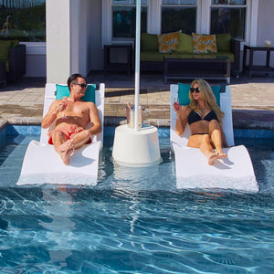 In-Pool Chaise Lounge Chairs for Deep Pool Shelves – Set of 2