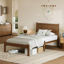 Bamboo Platform Bed Frame with Headboard