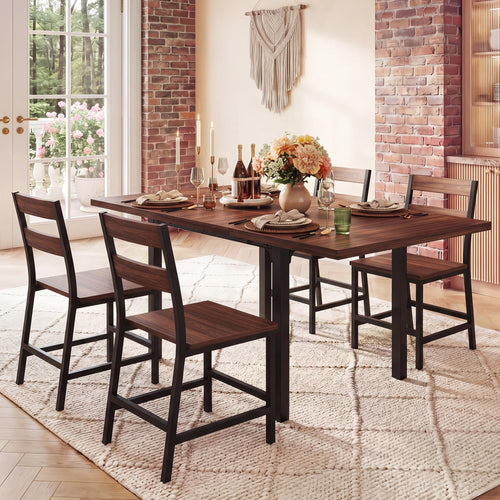 Extendable Dining Table Set with 4 Chairs
