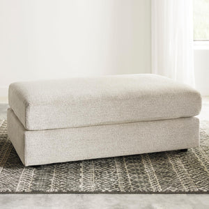 Oversized Chenille Accent Ottoman