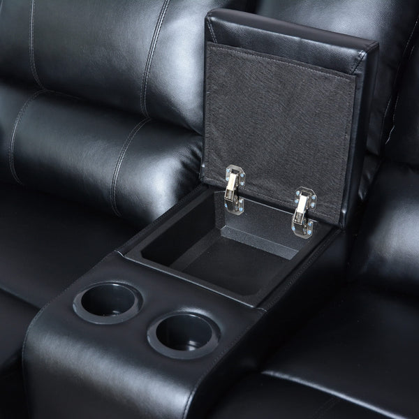 Reclining Sectional Sofa with Cup Holders & Storage
