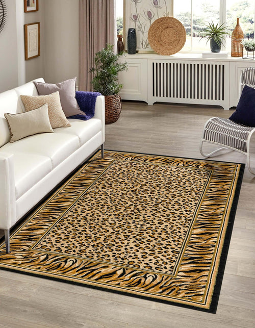 Wildlife Cheetah Print Area Rug 10' x 14' – Light Brown & Black