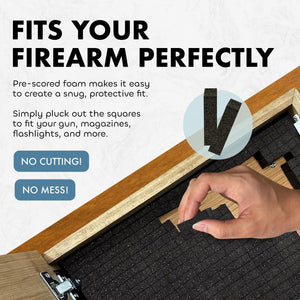 Concealment Shelf Hidden Gun Safe with Magnetic Lock – Custom Laser Engraved Wood