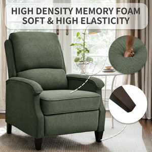 Recliner Chair with Adjustable Push Back and Lumbar Support