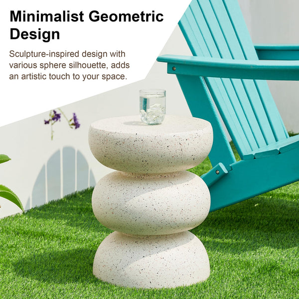 MGO Faux Terrazzo Garden Stool & Outdoor Side Table