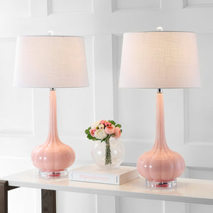 Glass Teardrop LED Table Lamp Set of 2