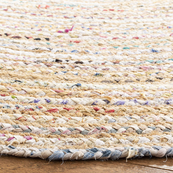 Oval Braided Jute & Cotton Area Rug – 4' x 6'