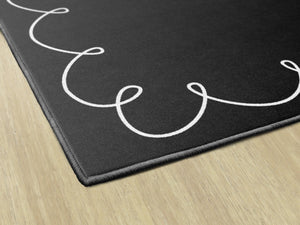 Kids Educational Classroom Area Rug, Scribbles, Nylon Tufted