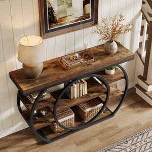 47" 5-Tier Industrial Console Table