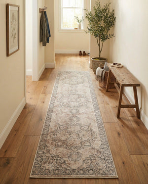 Oregon Distressed Medallion Runner Rug – 2'2" x 8'