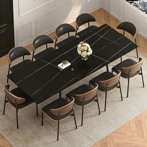 Extendable Sintered Stone Dining Table for 6 to 10 Seats