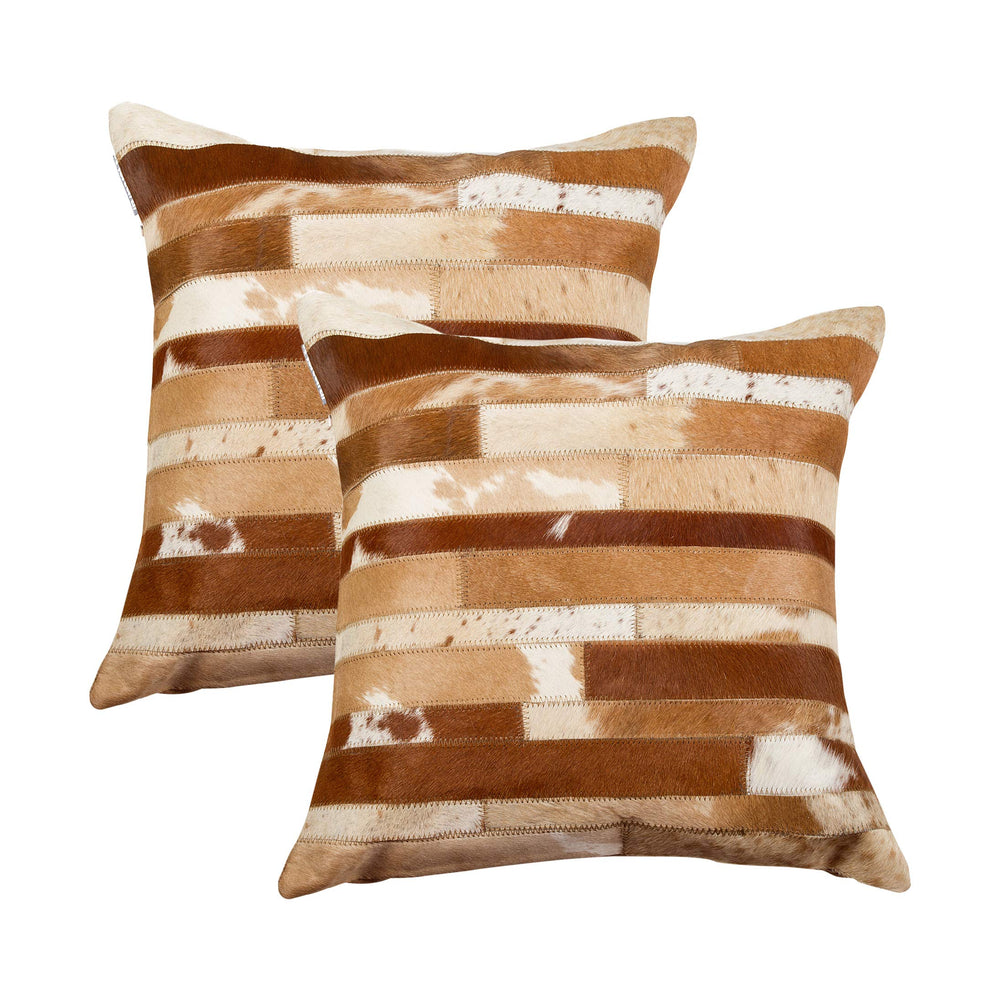 Cowhide Throw Pillows 18x18 – Set of 2