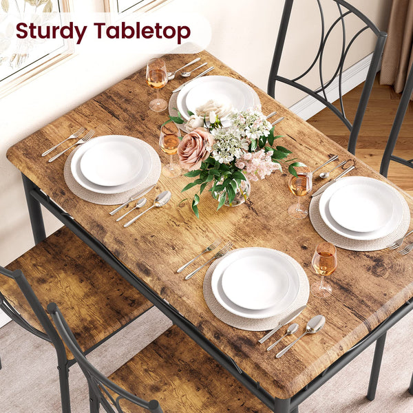 Dining Table Set for 4 with Chairs