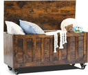 Wooden Storage Bench with Wheels & Safety Hinges – 300 lbs Capacity