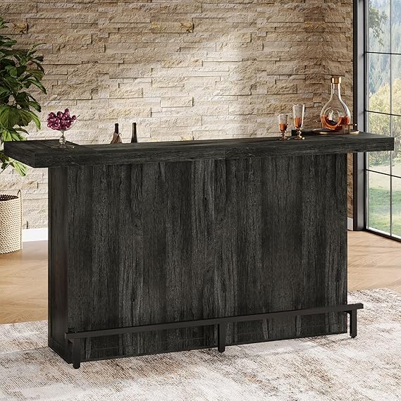 4-Tier Bar Table with Storage Shelves