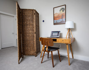3 Panel Seagrass Room Divider – Foldable Privacy Screen