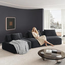 Oversized Modular Sectional Sofa with Removable Backrests & Deep Seat