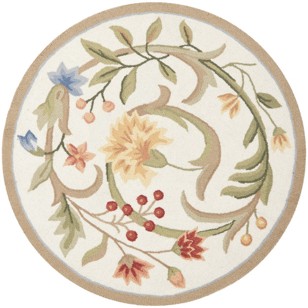 Hand-Hooked Wool Oval Area Rug – 3' x 5' | French Country, Oriental Pattern