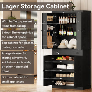 Kitchen Pantry Cabinet 72"