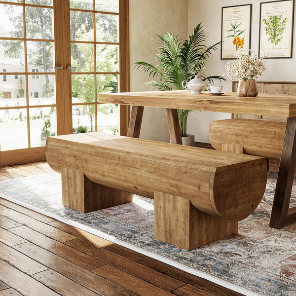 Farmhouse Solid Wood Entryway Bench