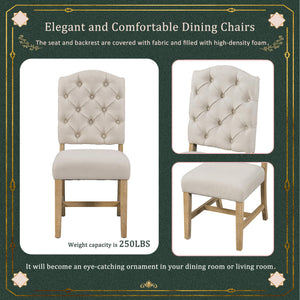 5-Piece Extendable Round Dining Table Set with 4 Upholstered Chairs