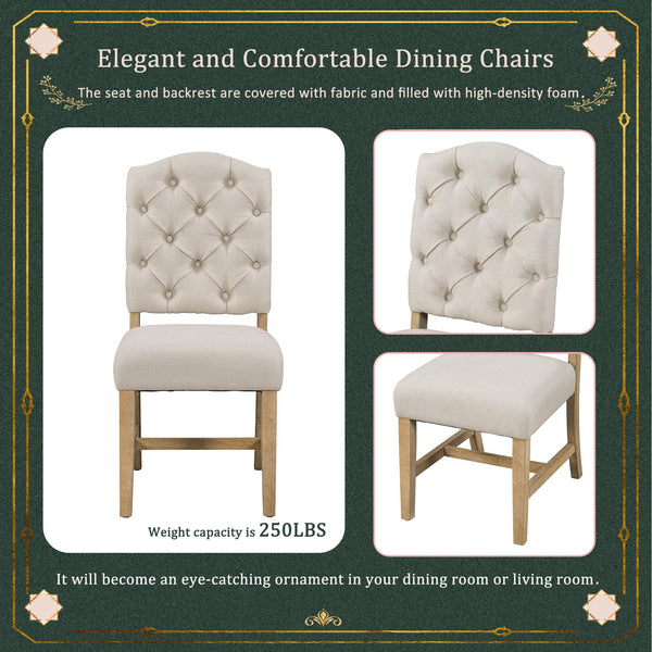 5-Piece Extendable Oval Dining Table Set with 4 Upholstered Chairs
