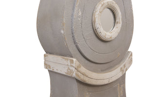 Distressed Grey Wood Grandfather Wall Clock