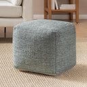 Square Pouf Ottoman Footrest – Polyester Cotton Floor Seating