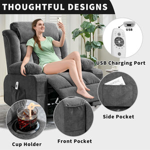 Swivel Glider Rocking Recliner Chair with Cup Holder