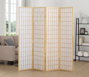 4-Panel Oriental Shoji Screen Room Divider