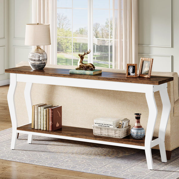 70.9" 2-Tier Sofa Console Table