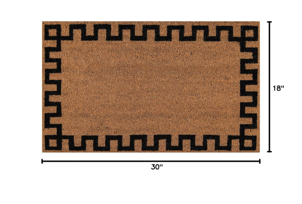 Hand Woven Coir Indoor Outdoor Doormat 1'6" x 2'6"