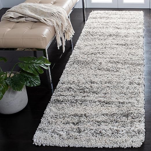 Shag Runner Rug 2'3" x 8' – Plush Polypropylene, Non-Shedding, Machine Made