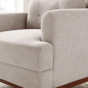 Oversized Accent Chair with Thick Cushion – Terry Fabric Armchair
