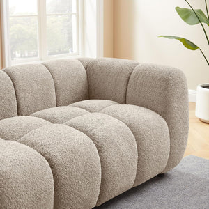 Modern Boucle Loveseat Sofa 88 Inch Tufted Cloud Couch