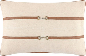 Modern Accent Throw Pillow with Poly Insert – Brown & Beige