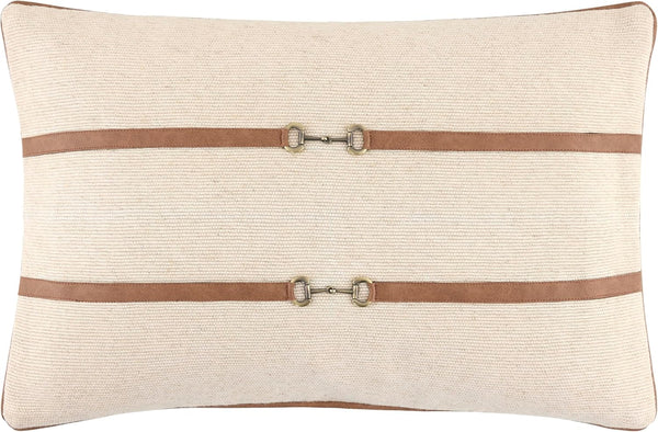Modern Accent Throw Pillow with Poly Insert – Brown & Beige
