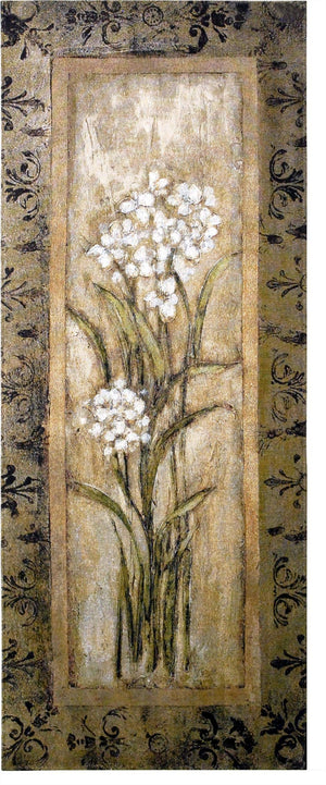 Floral Woven Tapestry Wall Hanging – White Narcissus