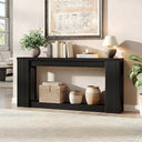 Fluted Console Table with Storage – 71 Inch Entryway Sofa Table