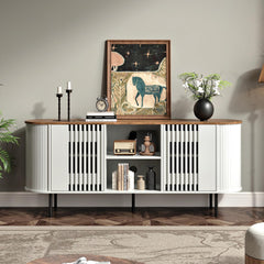 Modern TV Stand for TVs Up to 75" with Adjustable Shelves