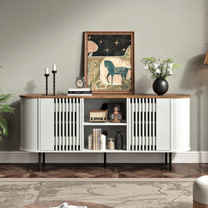 Modern TV Stand for TVs Up to 75" with Adjustable Shelves