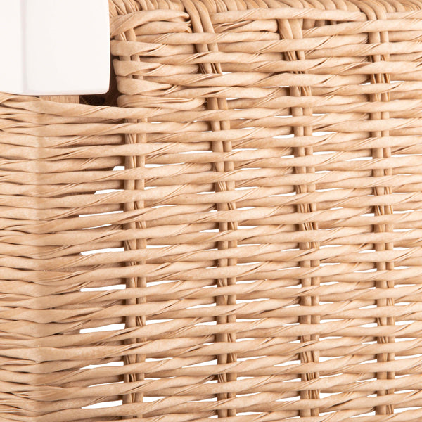 40-Inch Wood Storage Bench with Woven Rope Seat