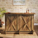 63-Inch 2-Tier Bar Table with Footrest