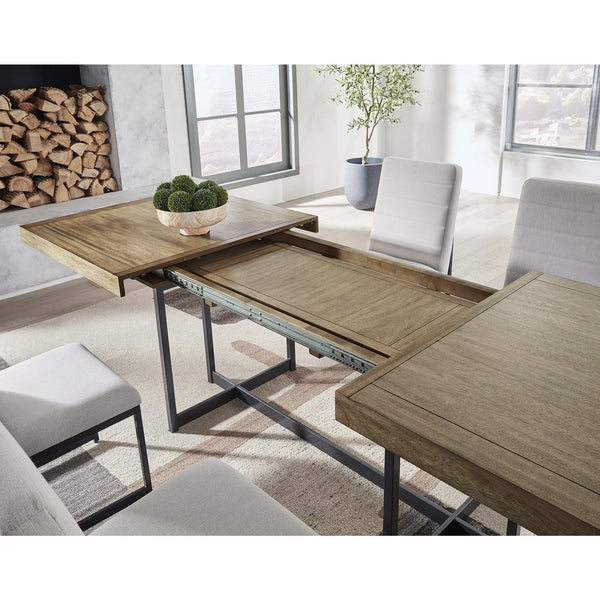 Casual Extension Dining Table with Trestle Base