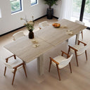 Extendable Dining Table for 6–10 People, 55" to 86", Rectangular Kitchen Table