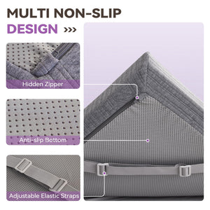 3-Inch Extra Firm Memory Foam Mattress Topper with Removable Cover